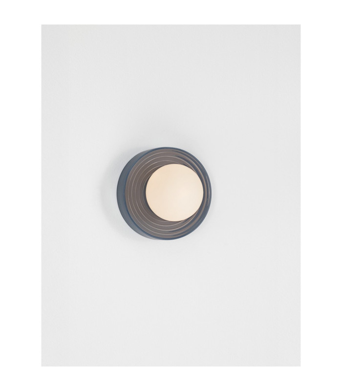 Orbique 16cm Globe Wall Lights Grey Blue Opal LED G9 1x5W IP44-7