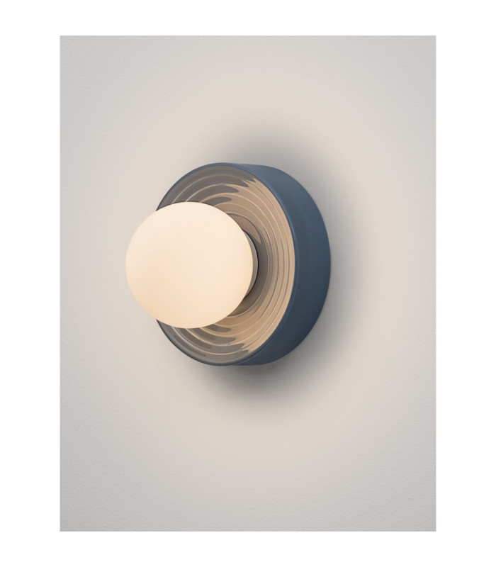 Orbique 16cm Globe Wall Lights Grey Blue Opal LED G9 1x5W IP44-8