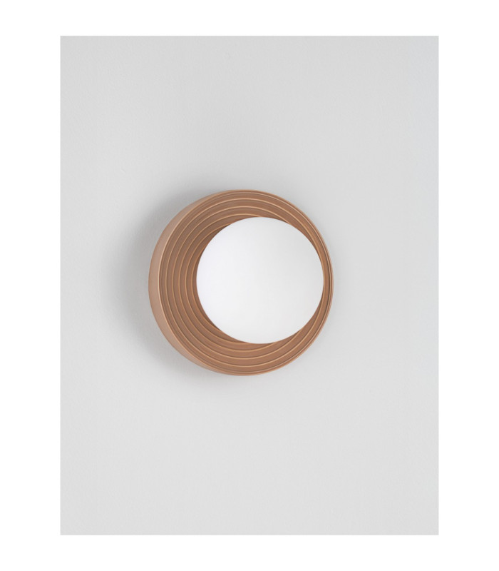 Orbique 22cm Globe Wall Lights Caramel Opal LED G9 1x5W IP44-6