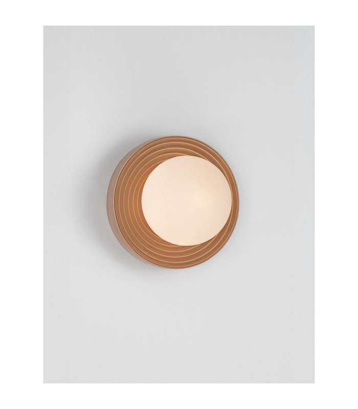Orbique 22cm Globe Wall Lights Caramel Opal LED G9 1x5W IP44-7
