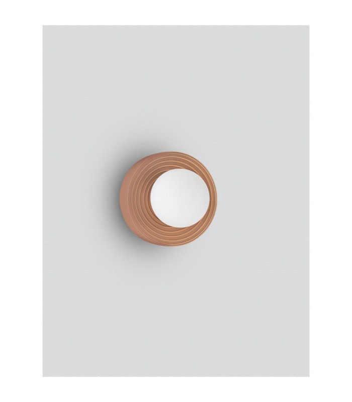 Orbique 16cm Globe Wall Lights Caramel Opal LED G9 1x5W IP44-6