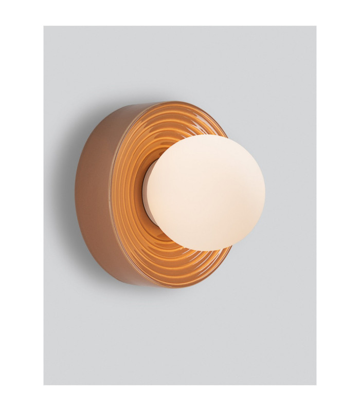 Orbique 16cm Globe Wall Lights Caramel Opal LED G9 1x5W IP44-8
