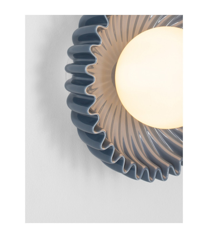 Petel Globe Wall Lights Grey Blue Opal LED G9 1x5W-8