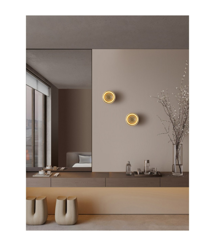 Doris Integrated LED Wall Lamp Gold Clear LED 6W 354lm 3000K-2