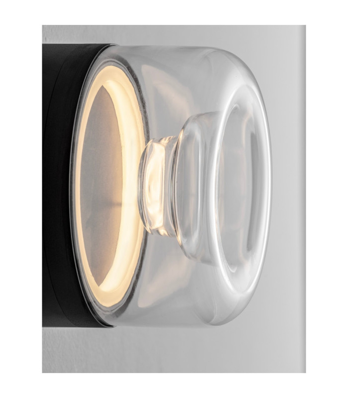 Doris Integrated LED Wall Lamp Sandy Black Clear LED 6W 354lm 3000K-8