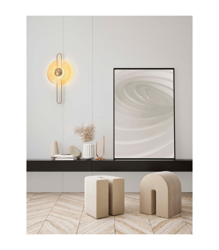 Nous II 30cm Integrated LED Wall Lamp Brass Gold Amber LED 8W 304lm 3000K-2