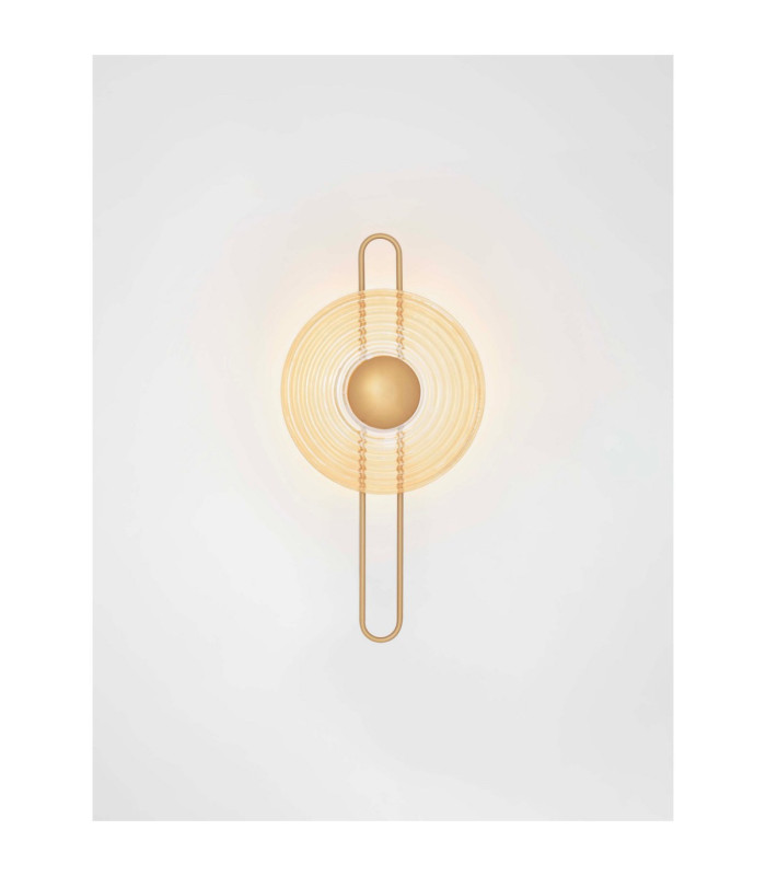Nous II 30cm Integrated LED Wall Lamp Brass Gold Amber LED 8W 304lm 3000K-4