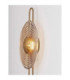 Nous II 30cm Integrated LED Wall Lamp Brass Gold Amber LED 8W 304lm 3000K-6