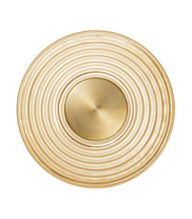 Nous 30cm Integrated LED Wall Lamp Brass Gold Amber LED 8W 304lm 3000K-1