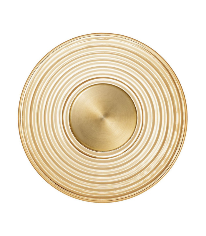 Nous 30cm Integrated LED Wall Lamp Brass Gold Amber LED 8W 304lm 3000K-1