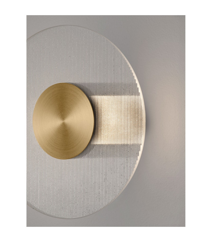 Vetrio 20cm Integrated LED Wall Lamp Brass Gold Clear LED 6W 203lm 3000K-5