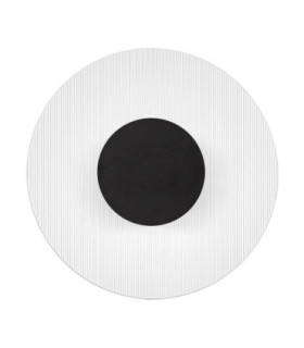 Vetrio 20cm Integrated LED Wall Lamp Matt Black Clear LED 6W 203lm 3000K-1