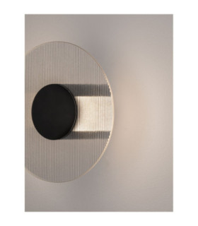 Vetrio 20cm Integrated LED Wall Lamp Matt Black Clear LED 6W 203lm 3000K-2