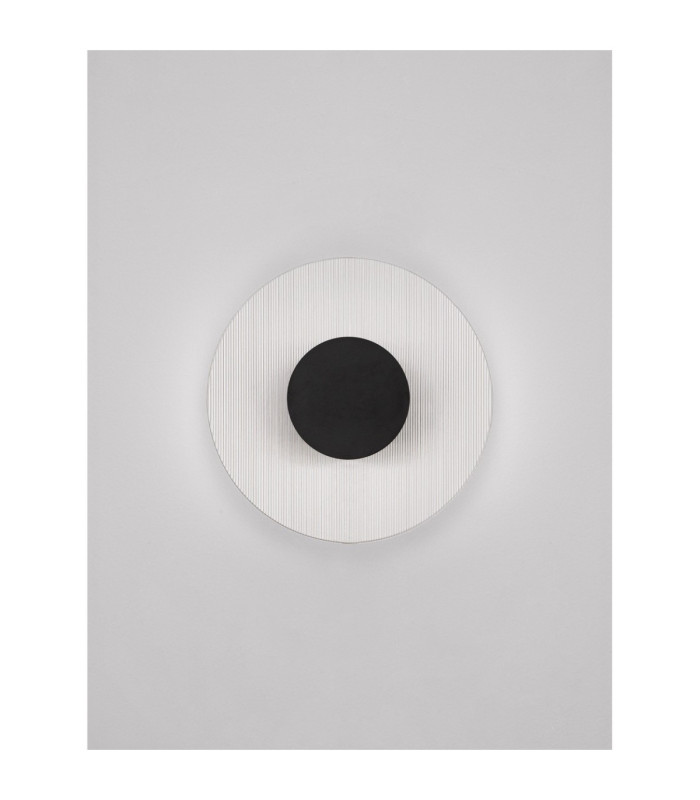 Vetrio 20cm Integrated LED Wall Lamp Matt Black Clear LED 6W 203lm 3000K-3