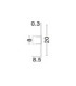 Vetrio 20cm Integrated LED Wall Lamp Matt Black Clear LED 6W 203lm 3000K-6