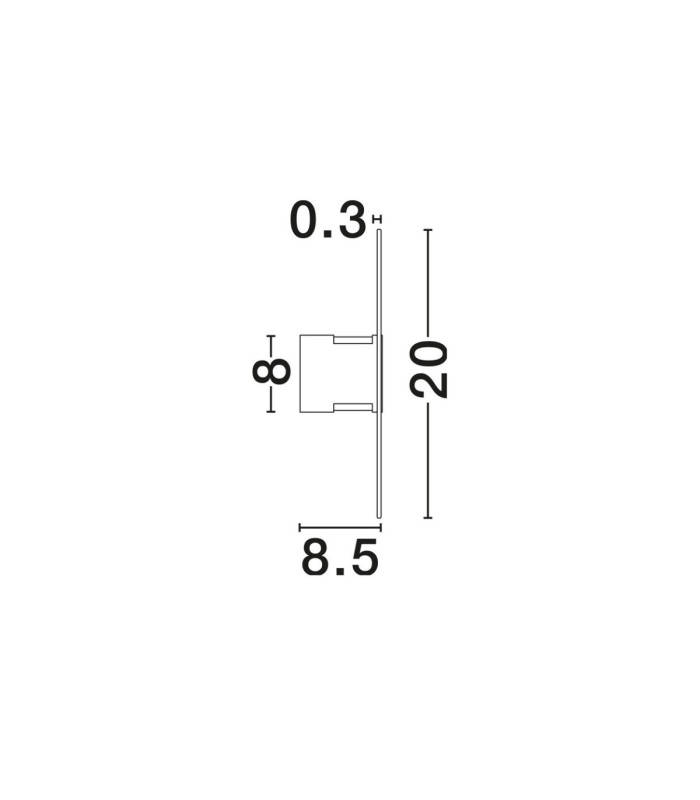 Vetrio 20cm Integrated LED Wall Lamp Matt Black Clear LED 6W 203lm 3000K-6