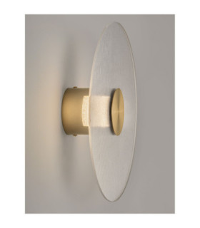Vetrio 30cm Integrated LED Wall Lamp Brass Gold Clear LED 6W 203lm 3000K-2