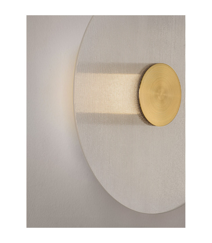 Vetrio 30cm Integrated LED Wall Lamp Brass Gold Clear LED 6W 203lm 3000K-5