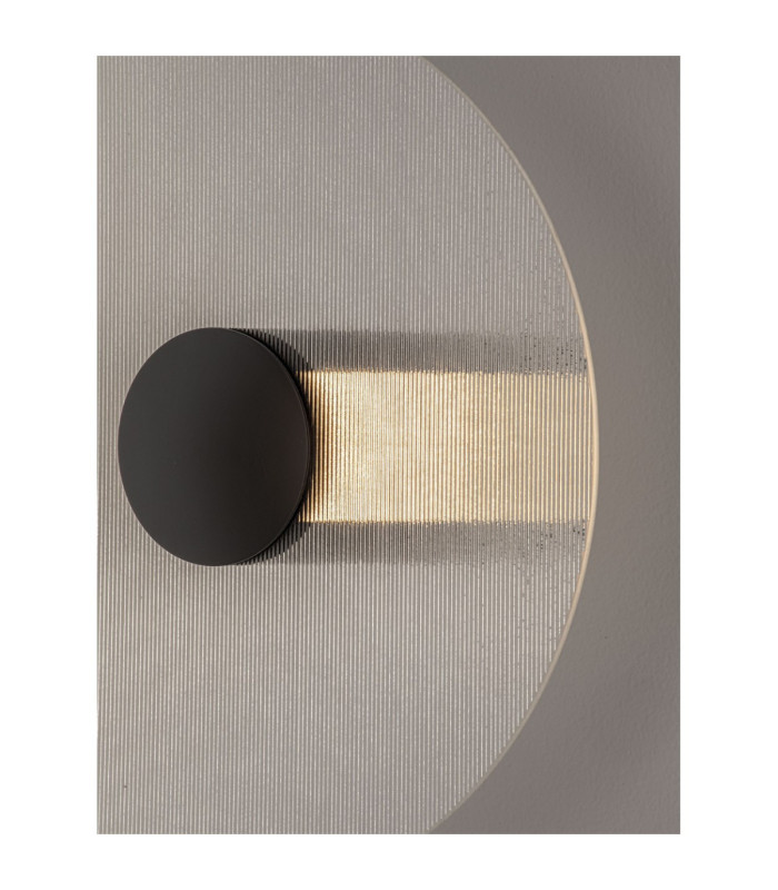Vetrio 30cm Integrated LED Wall Lamp Matt Black Clear LED 6W 203lm 3000K-6