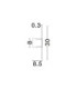 Vetrio 30cm Integrated LED Wall Lamp Matt Black Clear LED 6W 203lm 3000K-7
