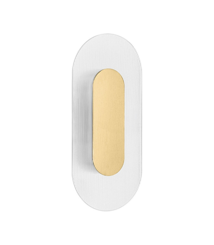 Vetrio Oval Integrated LED Wall Lamp Brass Gold Clear LED 6W 203lm 3000K-1