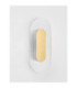 Vetrio Oval Integrated LED Wall Lamp Brass Gold Clear LED 6W 203lm 3000K-3