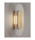 Vetrio Oval Integrated LED Wall Lamp Brass Gold Clear LED 6W 203lm 3000K-5