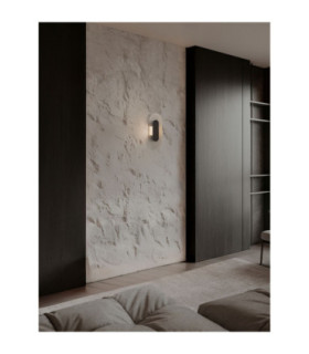 Vetrio Oval Integrated LED Wall Lamp Matt Black Clear LED 6W 203lm 3000K-2
