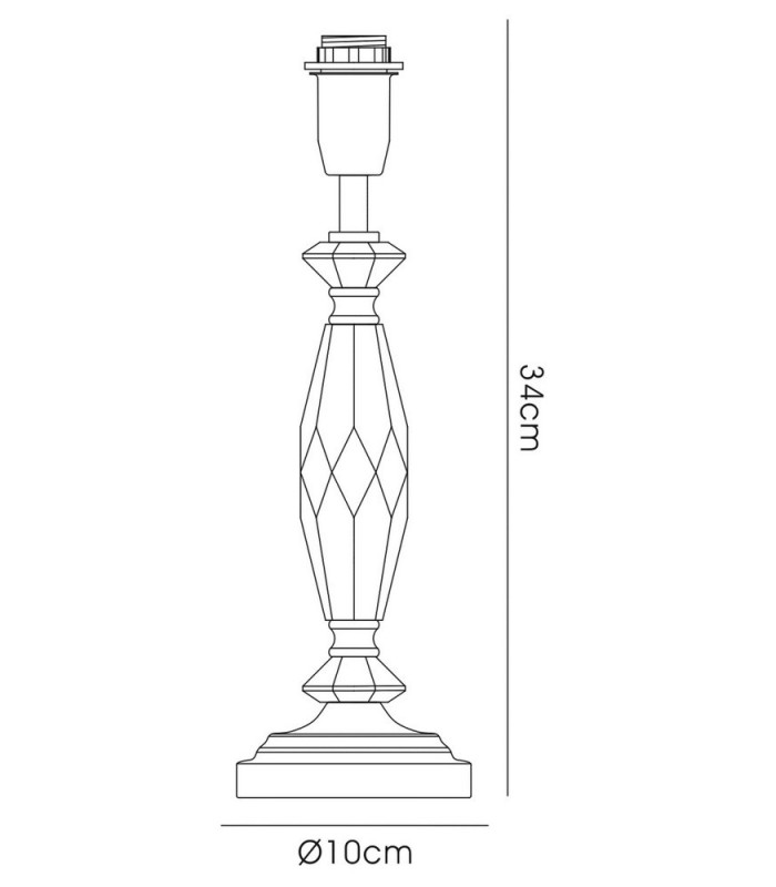 Crystal Table Lamp (SHADE SOLD SEPARATELY) 1 Light Silver - 3