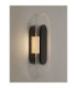 Vetrio Oval Integrated LED Wall Lamp Matt Black Clear LED 6W 203lm 3000K-6