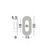Vetrio Oval Integrated LED Wall Lamp Matt Black Clear LED 6W 203lm 3000K-7