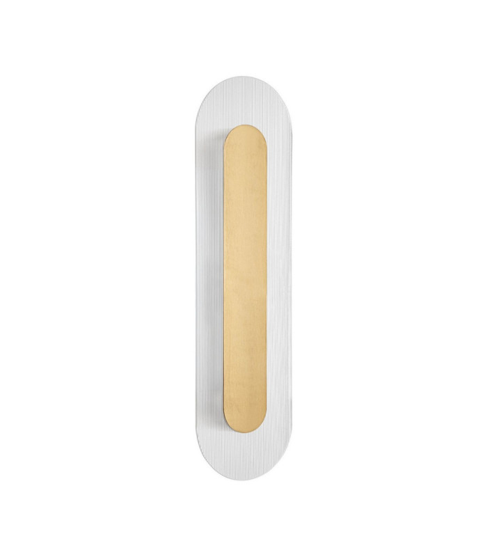 Vetrio Integrated LED Wall Lamp Brass Gold Clear LED 12W 555lm 3000K-1
