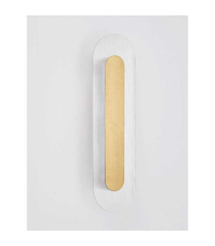 Vetrio Integrated LED Wall Lamp Brass Gold Clear LED 12W 555lm 3000K-3