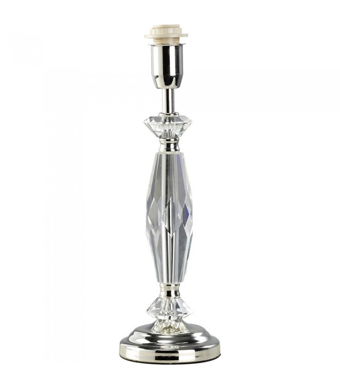 Crystal Table Lamp (SHADE SOLD SEPARATELY) 1 Light Silver - 4