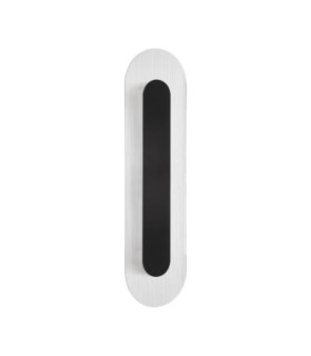 Vetrio Integrated LED Wall Lamp Matt Black Clear LED 12W 555lm 3000K-1