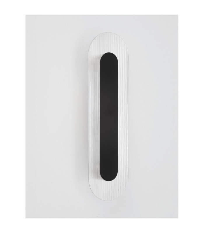Vetrio Integrated LED Wall Lamp Matt Black Clear LED 12W 555lm 3000K-3
