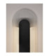 Vetrio Integrated LED Wall Lamp Matt Black Clear LED 12W 555lm 3000K-5