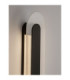 Vetrio Integrated LED Wall Lamp Matt Black Clear LED 12W 555lm 3000K-6