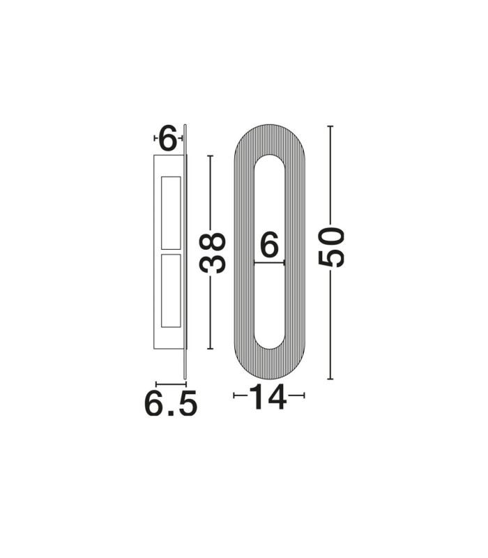 Vetrio Integrated LED Wall Lamp Matt Black Clear LED 12W 555lm 3000K-7