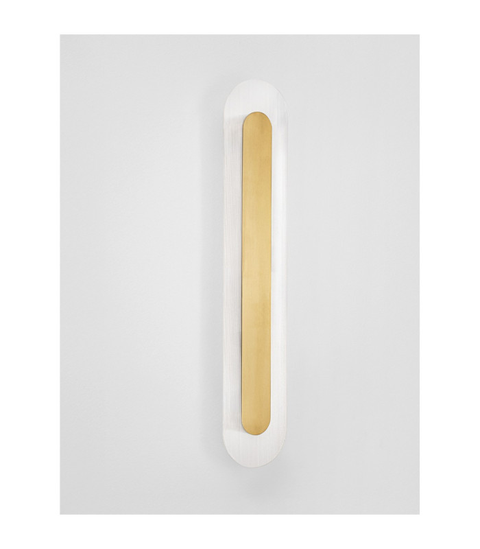 Vetrio Integrated LED Wall Lamp Brass Gold Clear LED 16W 824lm 3000K-3