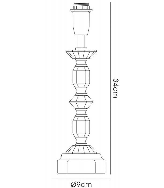 Crystal Table Lamp (SHADE SOLD SEPARATELY) 1 Light Silver - 3
