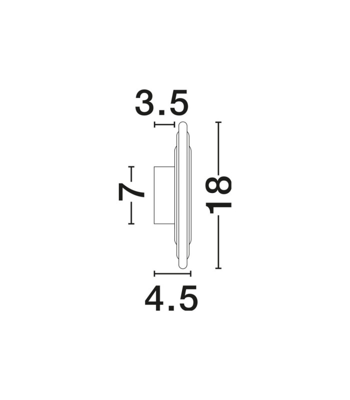 Onrid Integrated LED Wall Lamp Gold LED 5W 620lm 3000K-8