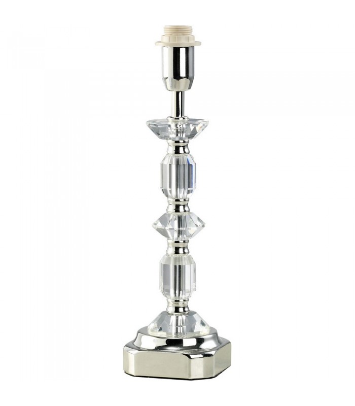 Crystal Table Lamp (SHADE SOLD SEPARATELY) 1 Light Silver - 4