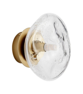 King 17cm Wall Lamp Brass Gold Blown Clear LED G9 1x5W-1