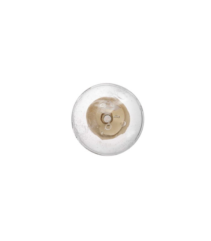 King 17cm Wall Lamp Brass Gold Blown Clear LED G9 1x5W-3