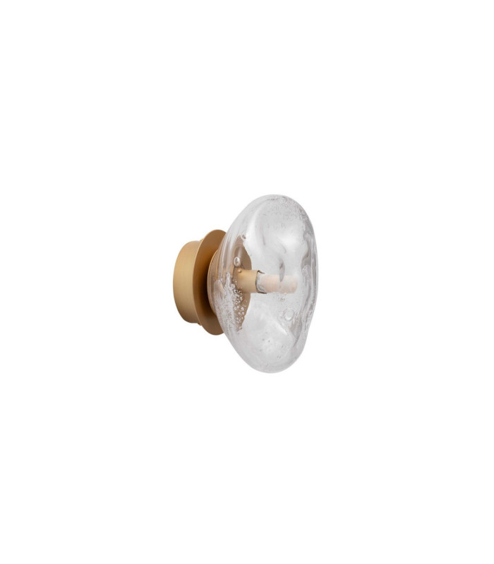King 17cm Wall Lamp Brass Gold Blown Clear LED G9 1x5W-4
