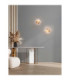 King 22cm Wall Lamp Brass Gold Blown Clear LED G9 1x5W-2