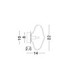 King 22cm Wall Lamp Brass Gold Blown Clear LED G9 1x5W-7
