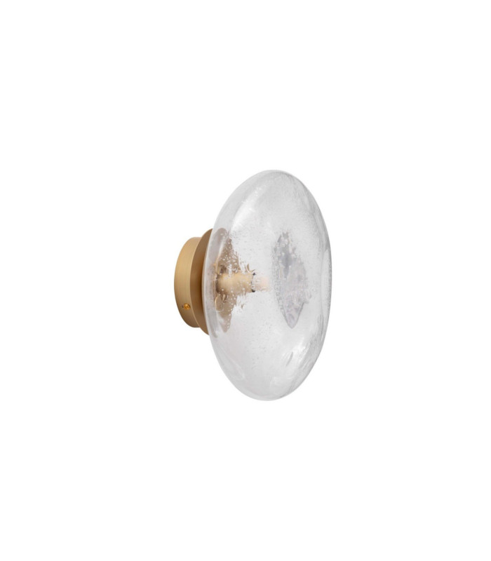 King 26cm Wall Lamp Brass Gold Blown Clear LED G9 1x5W-3