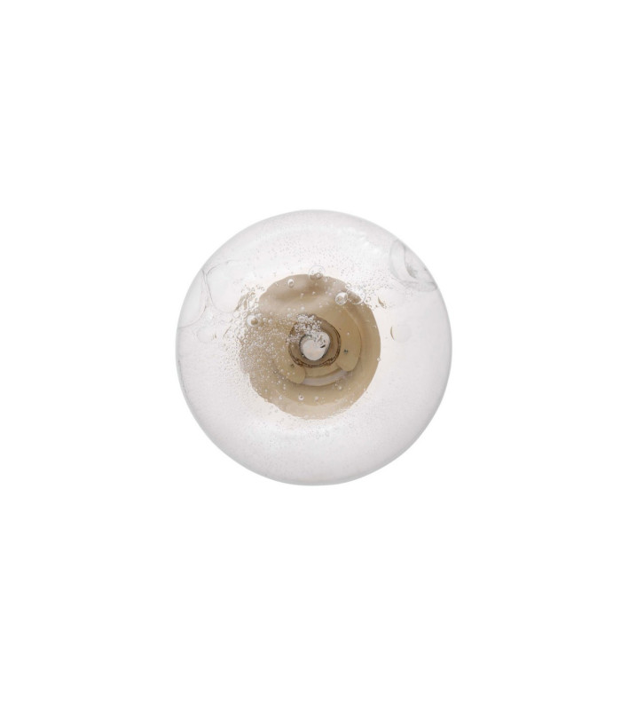 King 26cm Wall Lamp Brass Gold Blown Clear LED G9 1x5W-4